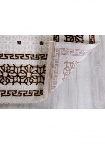Contemporary Area Rug White/Brown 150 x 230centimeter