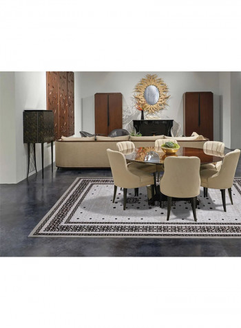 Contemporary Area Rug White/Brown 150 x 230centimeter