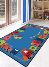 Letter Learning Cute Soft Home Linen Mat Multicolour 140x200cm