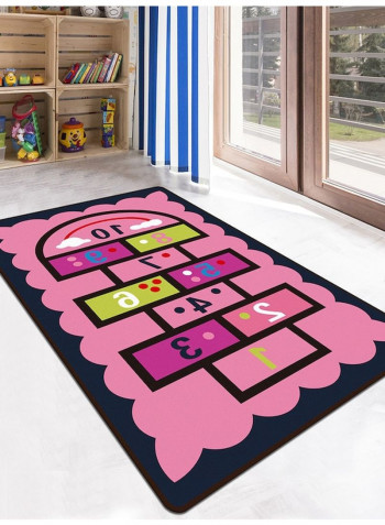 Number Washable Mat For Kid's Room Pink 140 x 200cm