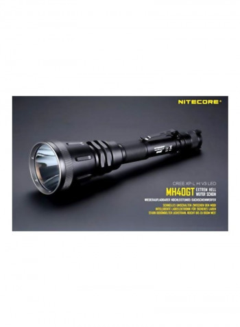 Tactical Flashlight With Batteries Black 6.02x1.34x1inch