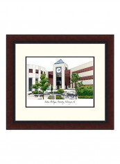 Western Michigan University Legacy Alumnus Framed Lithographic Print White/Green/Blue 18x16inch