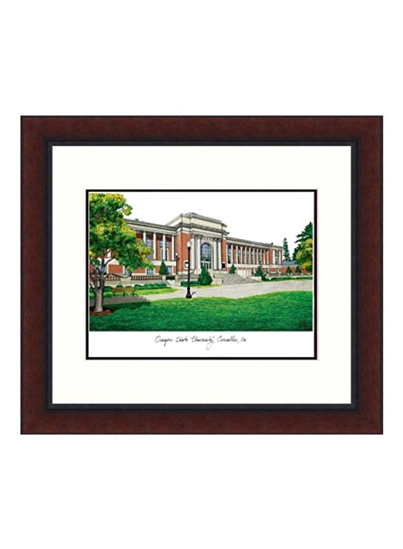 Oregon State University Legacy Alumnus Framed Lithographic Print Brown/Green/White 18x16inch
