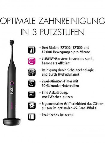 Electric Toothbrush With Heads Set Black