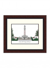 Decorative Wall Poster With Frame White/Brown/Green 16x18inch