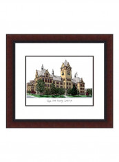 Wayne State University Framed Wall Print Brown/Green/White 18x16inch
