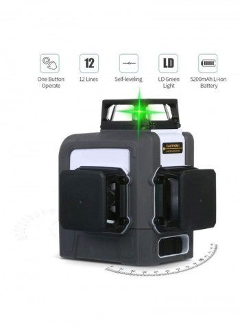8-Piece Laser Level Self-Leveling Meter Grey/White