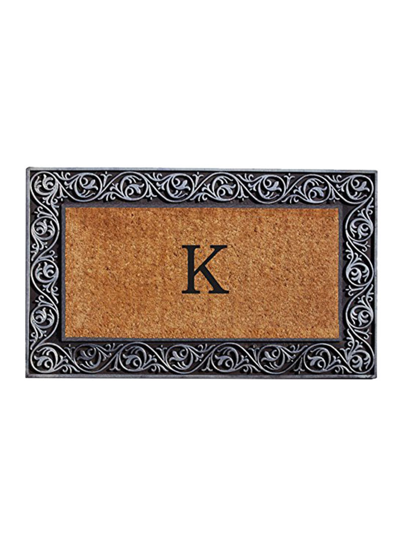 Letter K Printed Doormat Multicolour 1x18x30inch