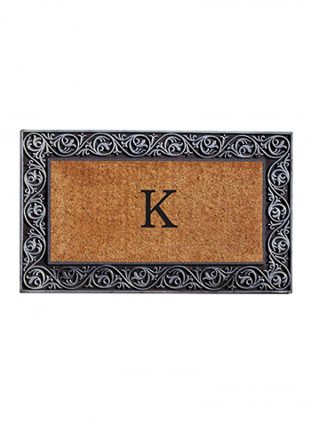 Letter K Printed Doormat Multicolour 1x18x30inch