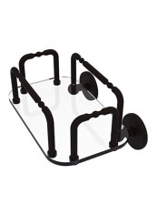 Skyline Wall Mounted Guest Towel Holder Clear/Black 10.2x7.5x3inch