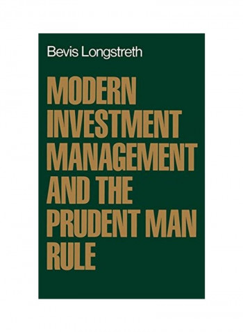 Modern Investment Management And The Prudent Man Rule Hardcover