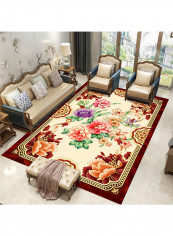 European Style Flower Pattern Non-Skid Carpet Multicolour 160x230centimeter