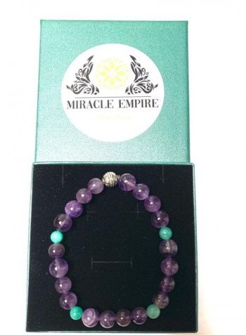 Amethyst and Colombian Emerald Bracelet For woman