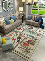 Animal Pattern Carpet Multicolour 140x200centimeter