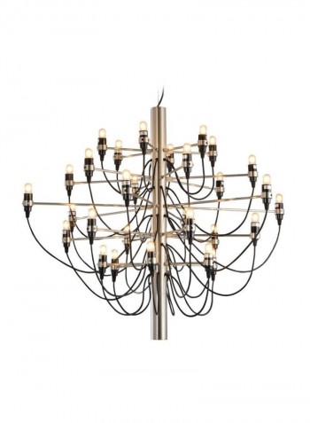 Gino Sarfatti Metal Chandelier Golden/Pearl Black 600x300millimeter