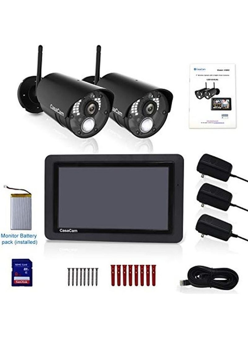 VS802 Wireless Security Camera System with Touchscreen and HD Night Vision