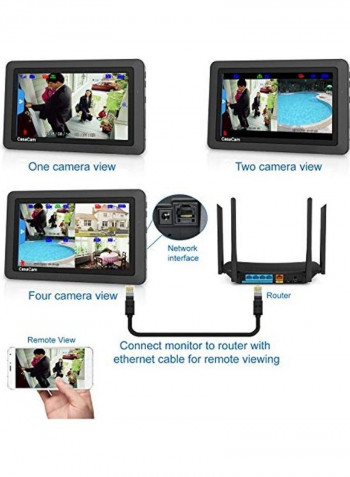 VS802 Wireless Security Camera System with Touchscreen and HD Night Vision