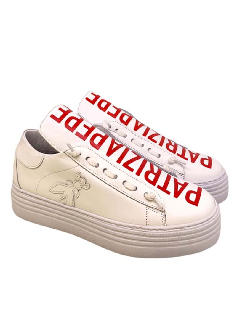 Women's Low Top Sneakers White/Red