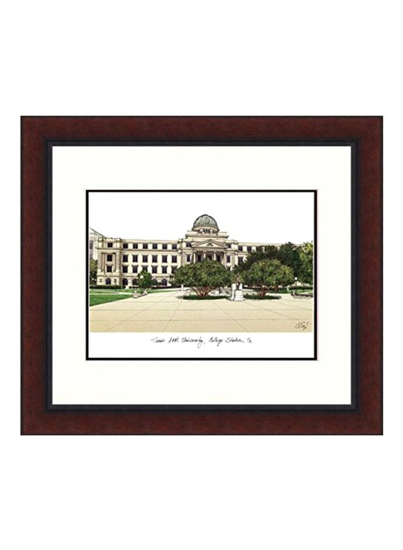 Texas A And M University Framed Wall Print Brown/Green/White 18x16inch