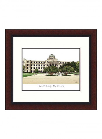 Texas A And M University Framed Wall Print Brown/Green/White 18x16inch