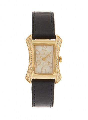 Women's 23 Karat Gold Plated Analog Watch 140-2GWBL