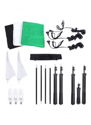Studio Triple Lighting Kit Green/White/Black