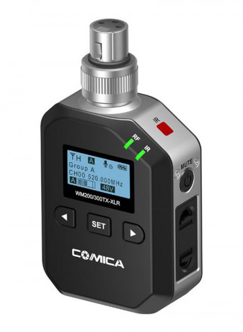 Uhf Cannon Interface Metal Wireless Microphone XLR Transmitter DD2374 Black/Grey