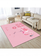 Flamingo Pattern Printed Rug Pink 160x230centimeter