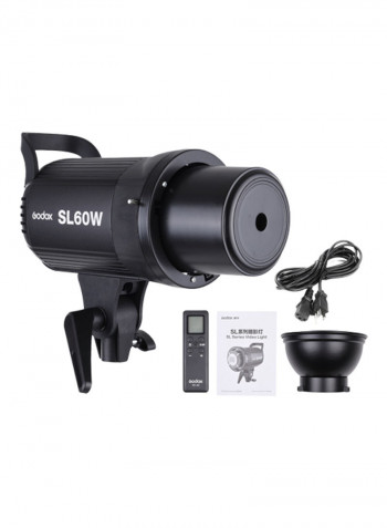 60W High Power LED Video Light Wireless Remote Control With Bowens Black