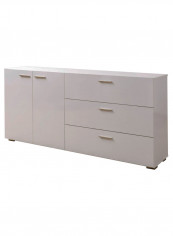 Dual-Door Picasso Side Board With Drawer White