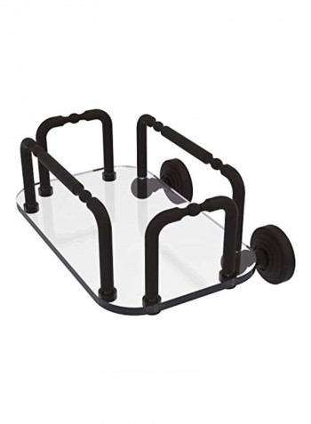 Waverly Place Wall Mounted Towel Holder Clear/Black