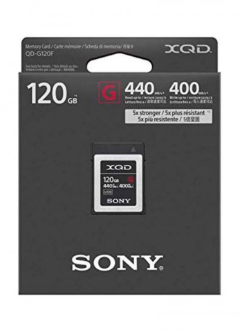 XQD G-Series Memory Card 120GB Black/Silver
