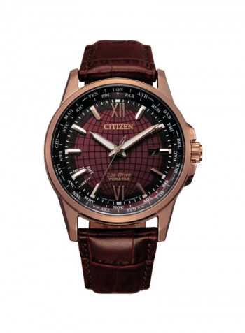 Men's Leather Analog Watch BX1009-10X