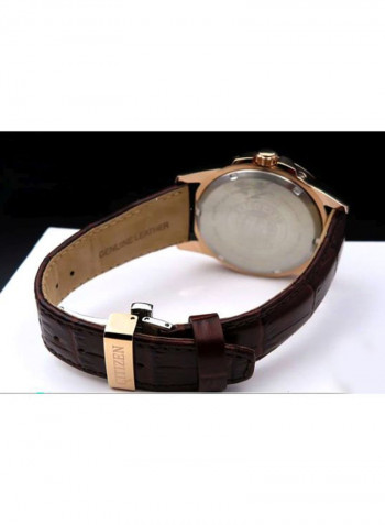 Men's Leather Analog Watch BX1009-10X