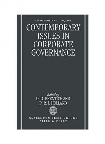 Contemporary Issues In Corporate Governance Hardcover