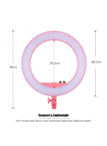 LR160 Ring LED Video Light Pink