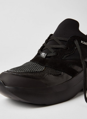 3D Karl Detailed Low Top Sneaker Black