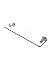 Dottingham Vanity Beveled Edges Glass Shelf Clear/Matte Grey 22inch