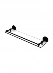 Gallery Rail Glass Shelf Clear/Matte Black 22inch