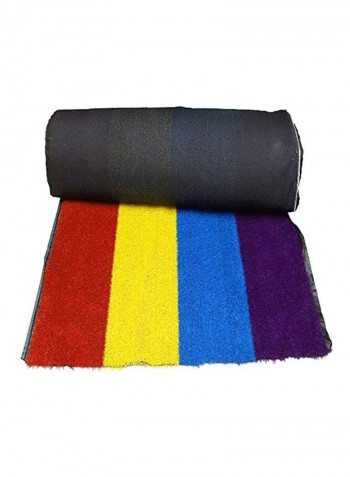 Rainbow Artificial Grass Carpet Red/Yellow/Blue 2x15meter