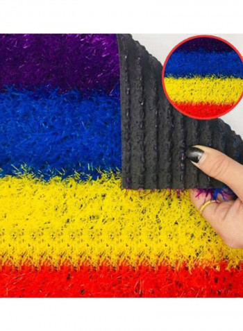 Rainbow Artificial Grass Carpet Red/Yellow/Blue 2x15meter