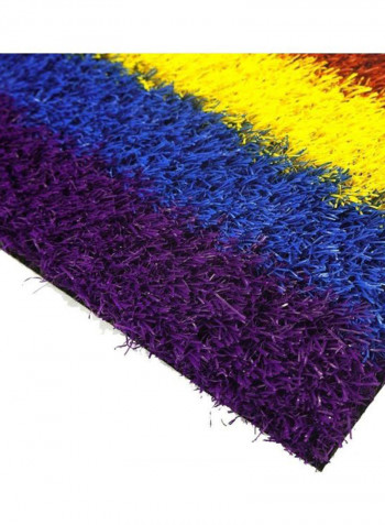 Rainbow Artificial Grass Carpet Red/Yellow/Blue 2x15meter