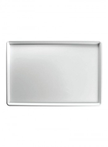 Smooth Textured Platter Silver 18x26x1inch