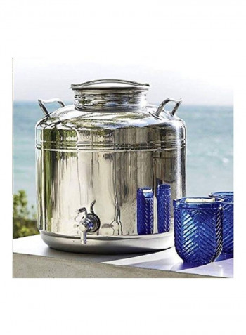 Stainless Steel Water Dispenser With Spigot Silver 15L