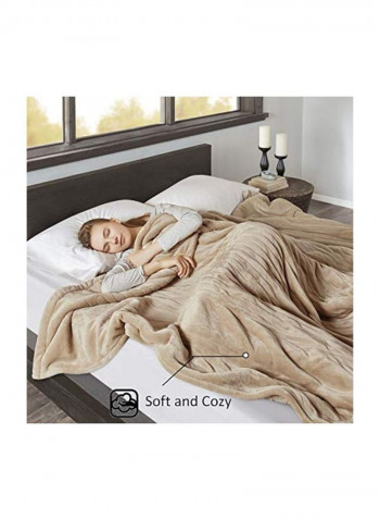 Berber Electric Bed Blanket Tan Queen