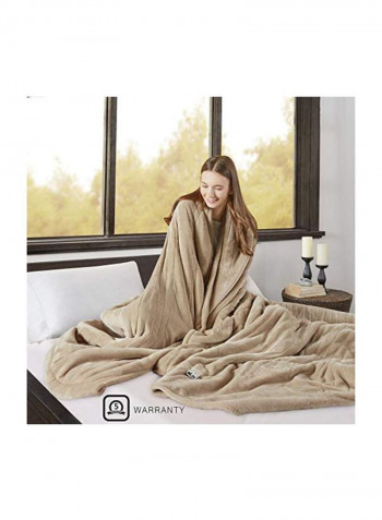 Berber Electric Bed Blanket Tan Queen