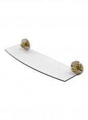 Prestige Skyline Collection Glass Shelf Organizer Clear/Gold 18inch