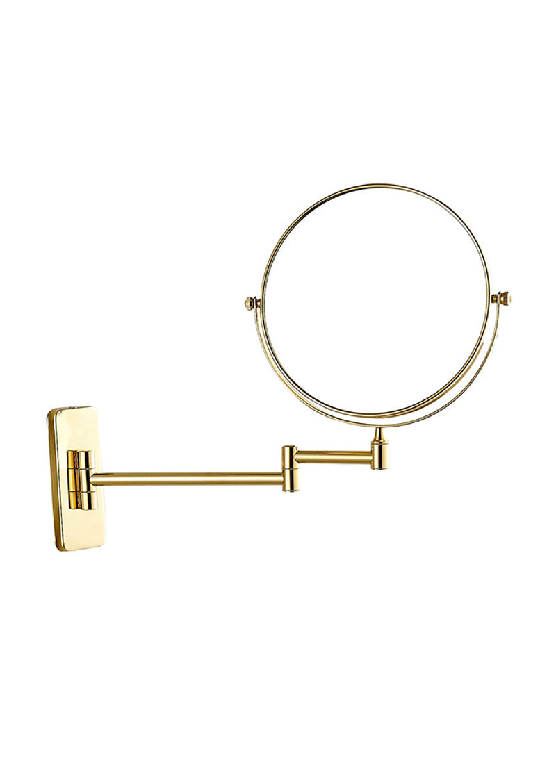 Double Sided Wall Mountable Makeup Mirror Gold