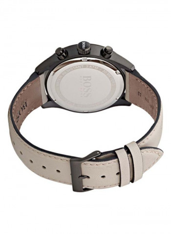 Men's Grand Prix Leather Strap Chronograph Quartz Wrist Watch 1513562