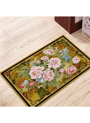 Modern Luxury Peony Flower Print Floor Mat Multicolour 140x200cm